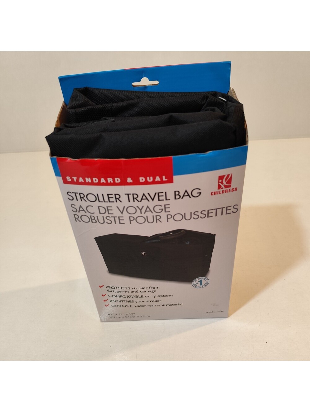 New Childress STROLLER TRAVEL BAG 42"x21"x13" Black  (New)